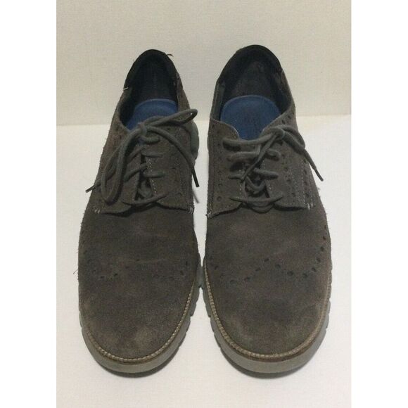 MARK NASON MENS SHOES BUSINESS CASUAL BROWN LEATHER LOW LACE‎ UP SIZE 11 - Picture 1 of 7